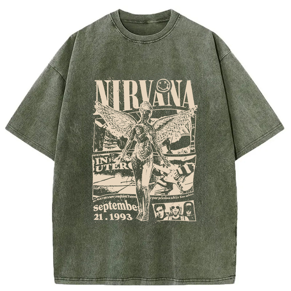 Nirvana In Utero Tour 1993 Washed T-Shirt