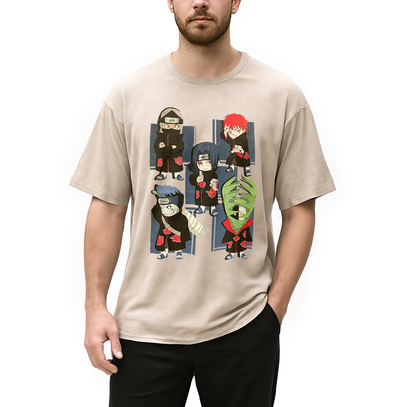 Japanese Anime Chibi Washed T-Shirt