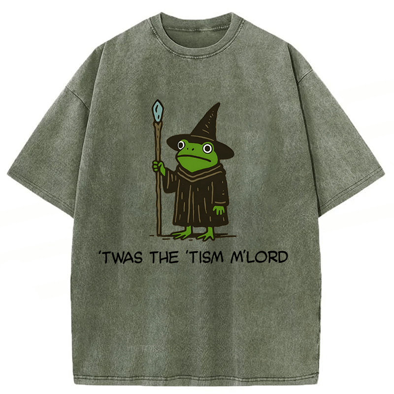 Tokyoviva Twas The Tism Frog Wizard Washed T-shirt