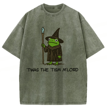 Tokyoviva Twas The Tism Frog Wizard Washed T-shirt