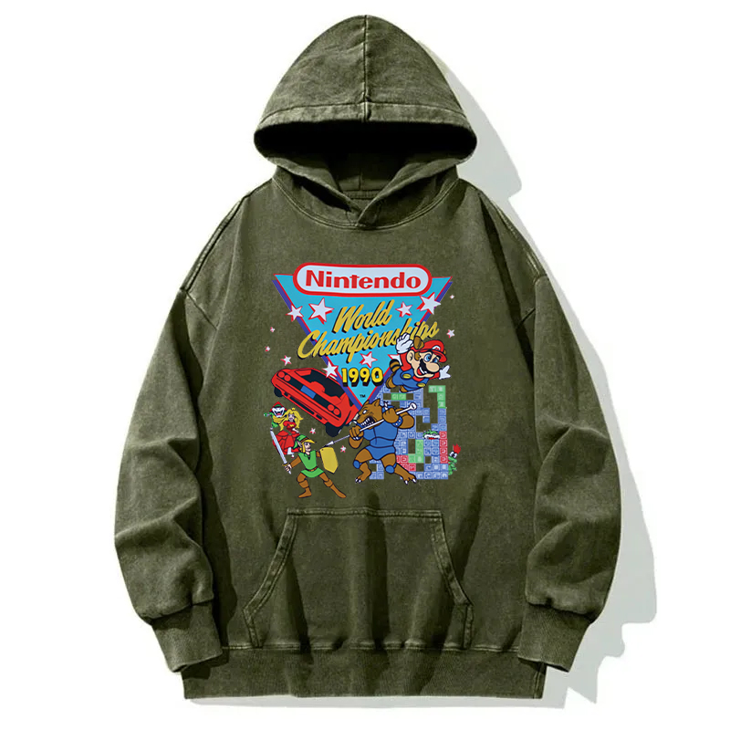 Nintendo 1990 World Championships Washed Hoodie