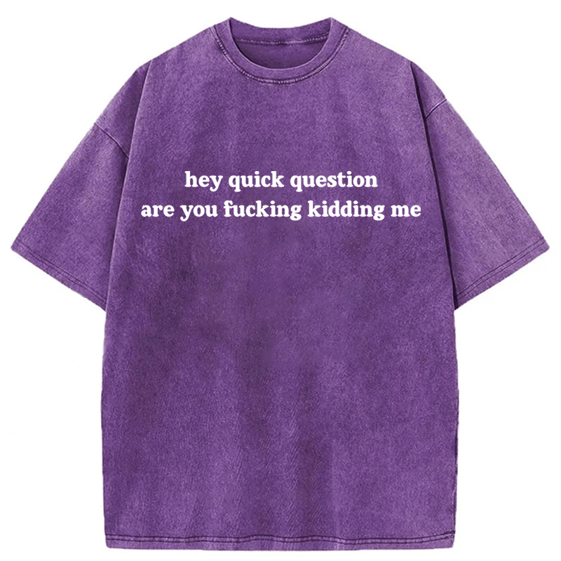 Tokyoviva Hey Quick Question Are You Fucking Kidding Me Washed T-shirt