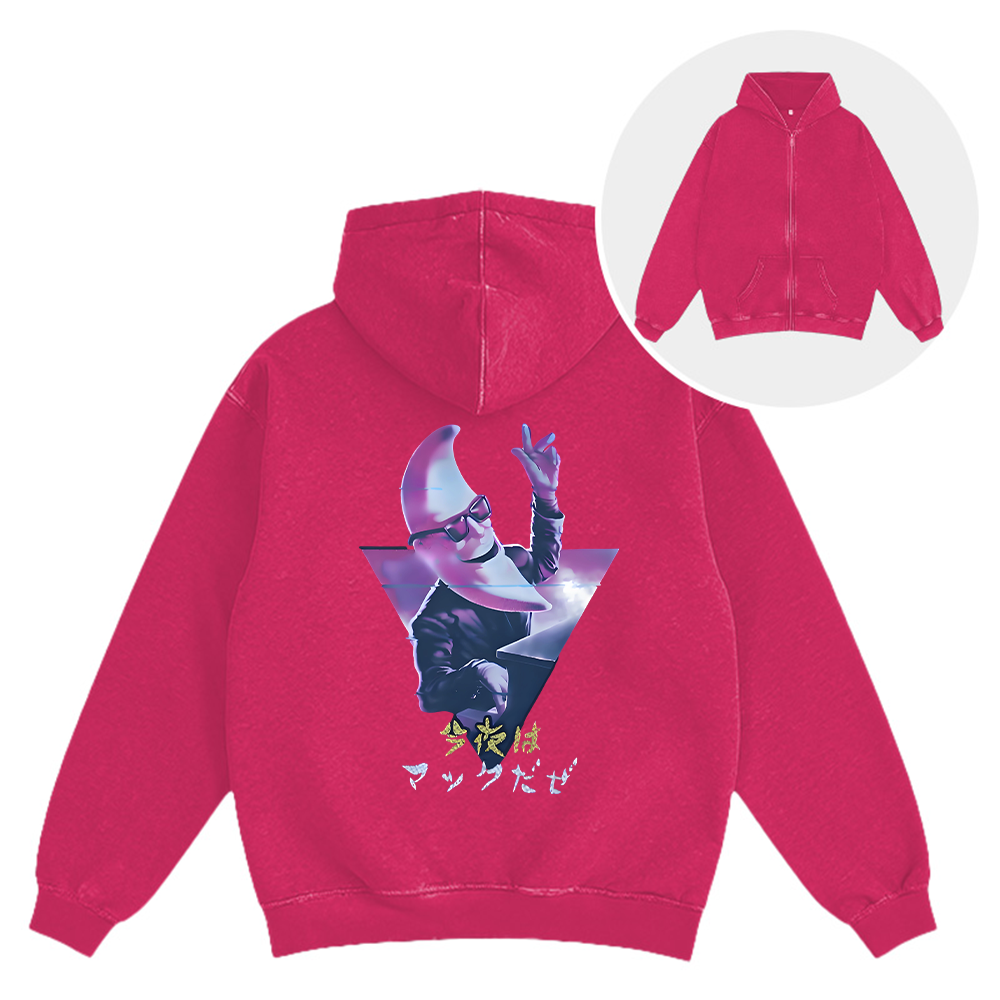 Make it Mac Tonight Vaporwave Washed Zip Hoodie