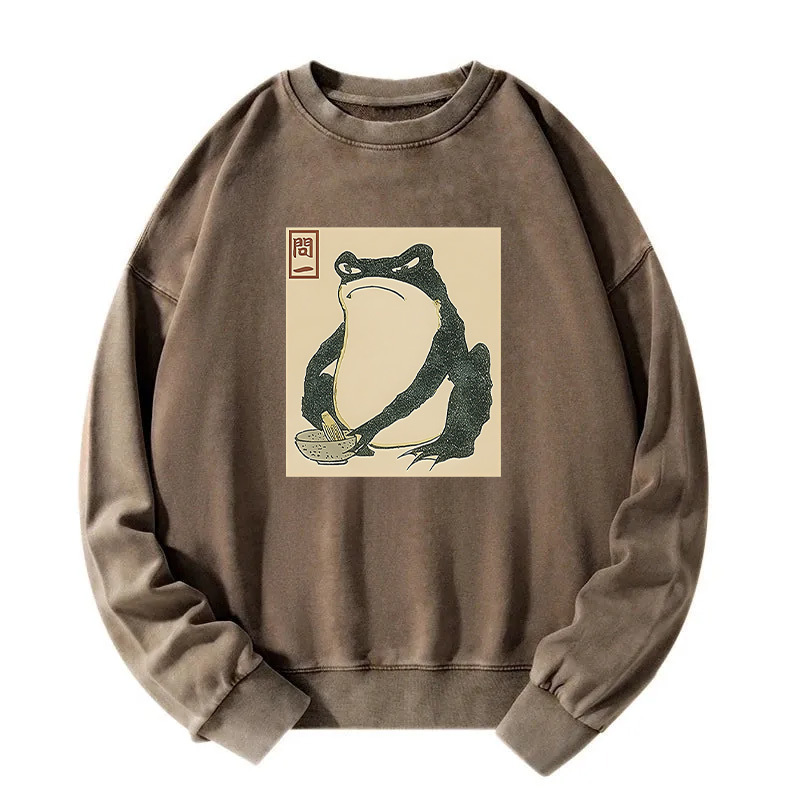 Matsumoto Hoji Japanese Frog Washed Sweatshirt