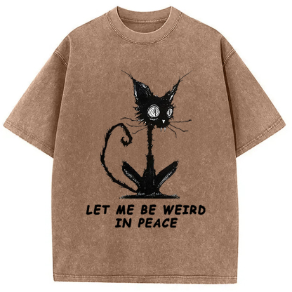 Cat Gradually Became Strange Washed T-Shirt