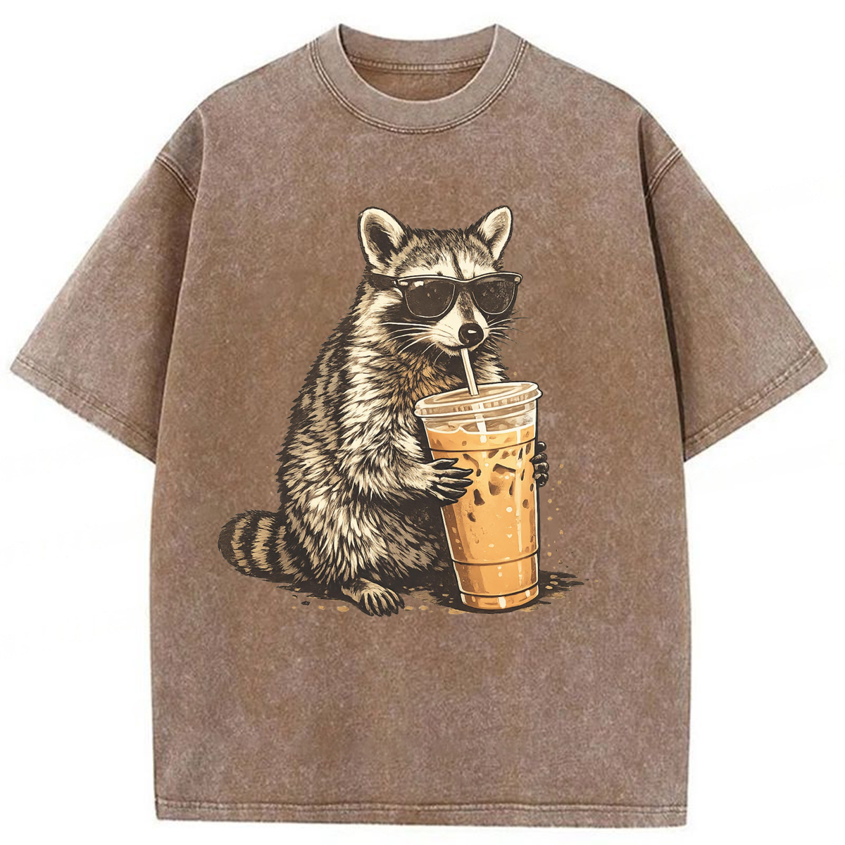 Tokyoviva Raccoon Iced Coffee Washed T-shirt