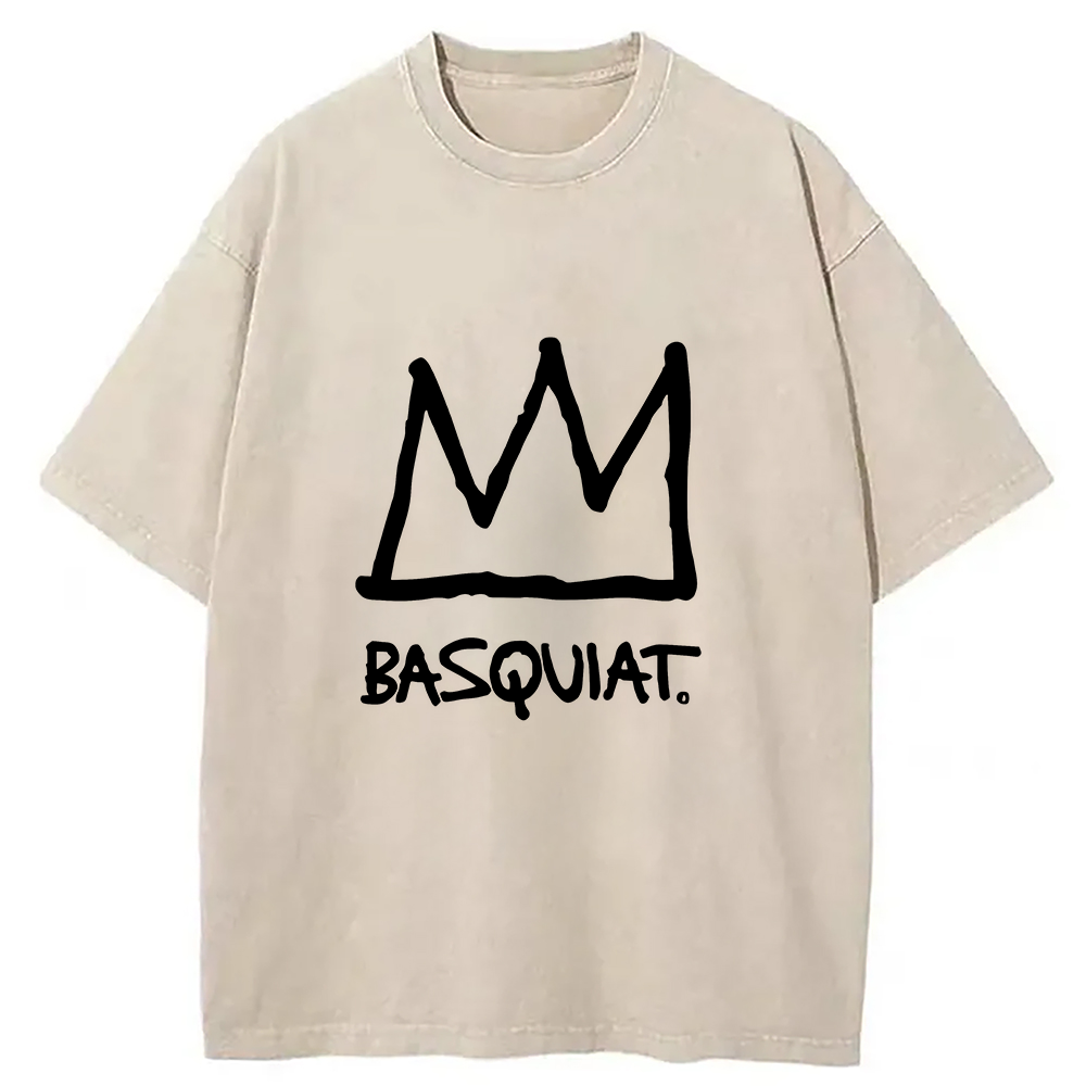 Jean Michel Basquiat Crown Washed T-Shirt