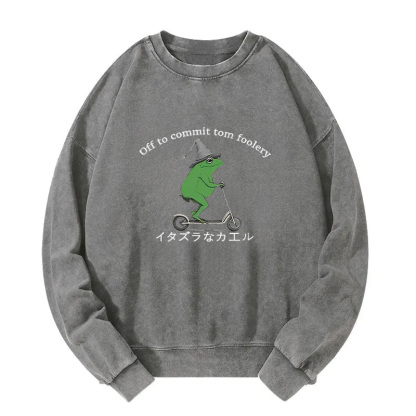 Stupid Frog Washed Sweatshirt