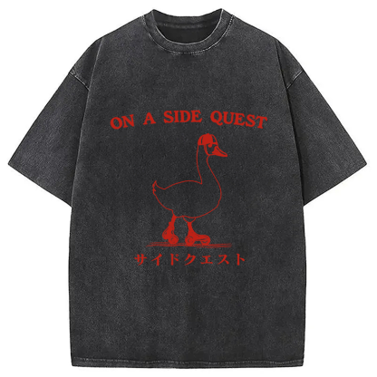 On a Side Quest Goose Washed T-Shirt