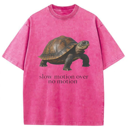 Tokyoviva Slow Motion Over No Motion Turtle Washed T-shirt