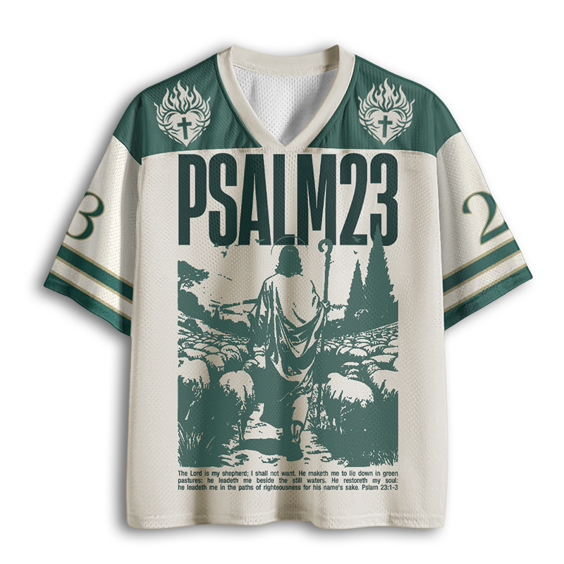 Baddiecat Psalm 23 Shepherd & Sheep Mesh Jersey