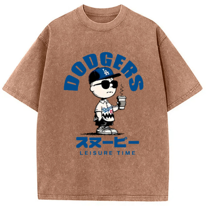 Dodger Snoopy Vintage Japanese Washed T-Shirt