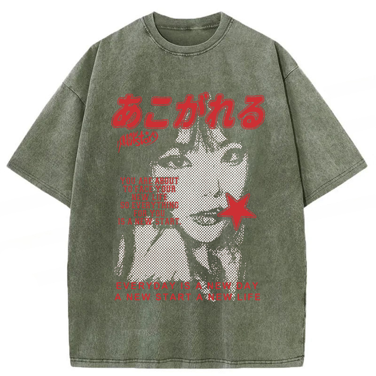 Tokyoviva A New Start To Life Washed T-shirt