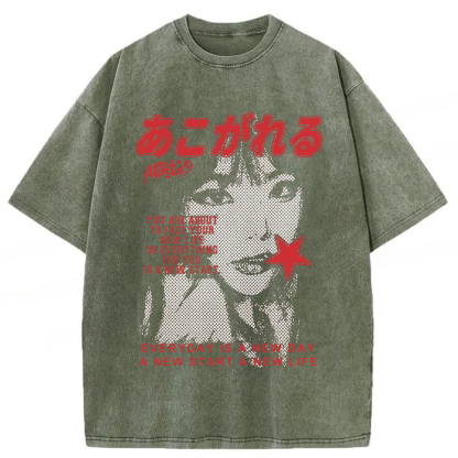 Tokyoviva A New Start To Life Washed T-shirt