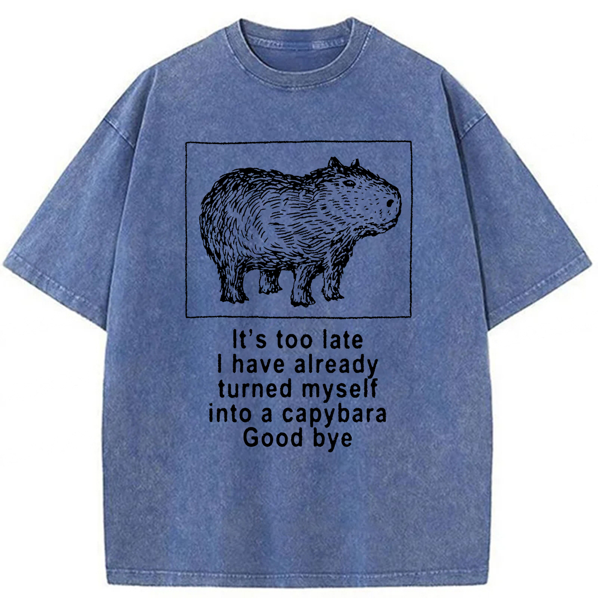 Tokyoviva I Have Turned Myself Into A Capybara Washed T-shirt