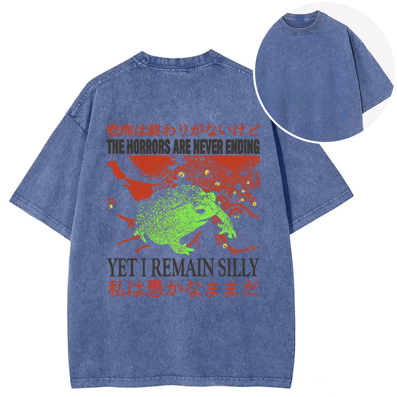 The Horrors are Never Ending Back Washed T-Shirt