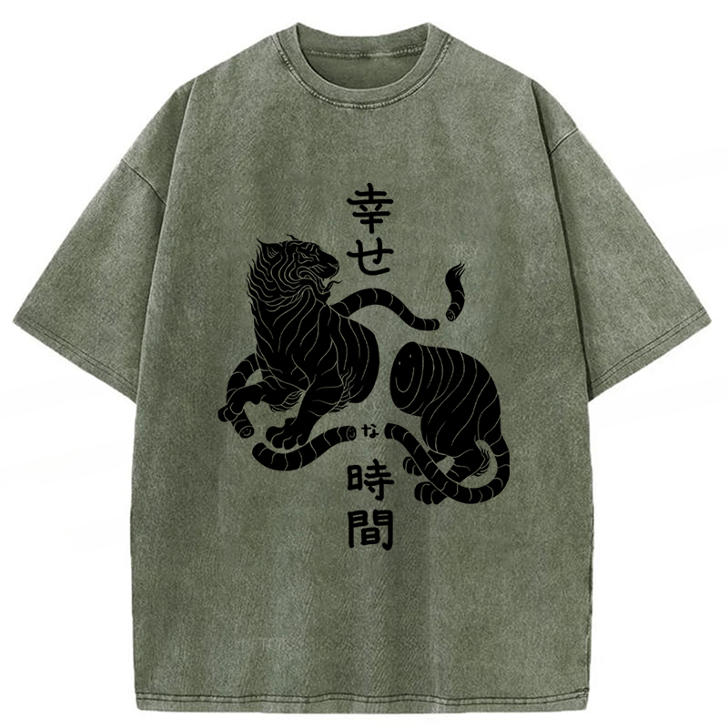 Tokyoviva Japanese Tiger Washed T-shirt