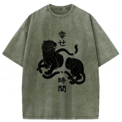 Tokyoviva Japanese Tiger Washed T-shirt