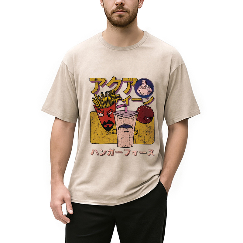 Aqua Teen Hunger Force Japanese Retro Washed T-Shirt