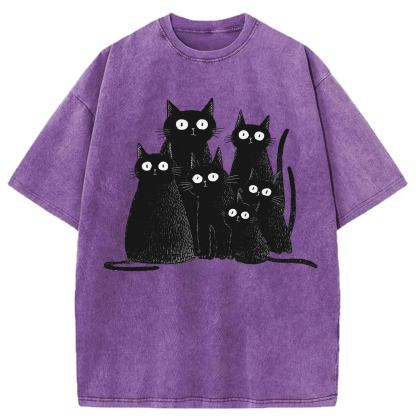 Tokyoviva Funny Cats Washed T-shirt