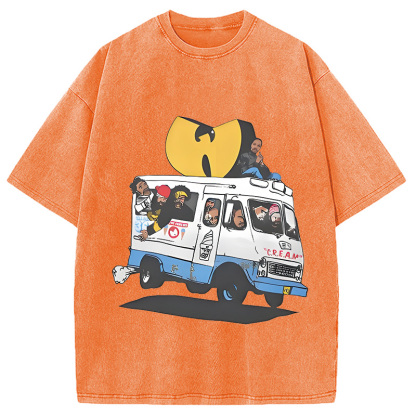 Wu Tang Retro Hip Hop Washed T-Shirt