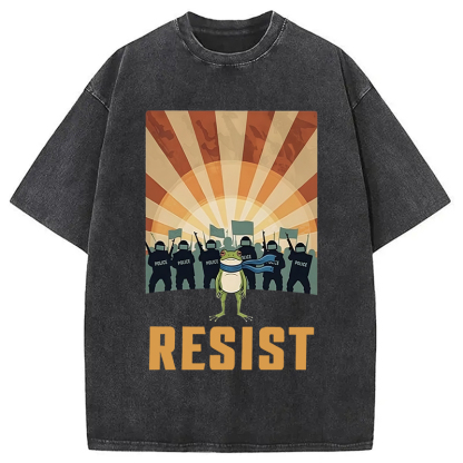 Portland Frog Protest Washed T-Shirt