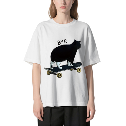 Cat On Skateboard Classic T-Shirt