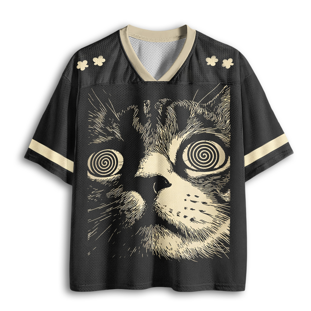 Baddiecat Psychedelic Cat Mesh Jersey