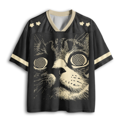 Baddiecat Psychedelic Cat Mesh Jersey