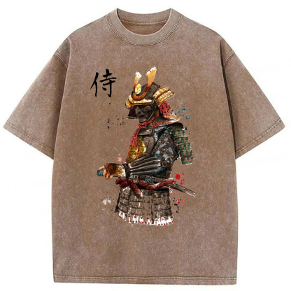 Tokyoviva Samurai Watercolor Washed T-shirt