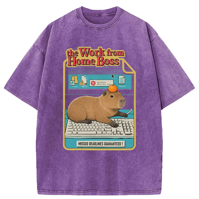 Tokyoviva Capybara Funny Washed T-shirt