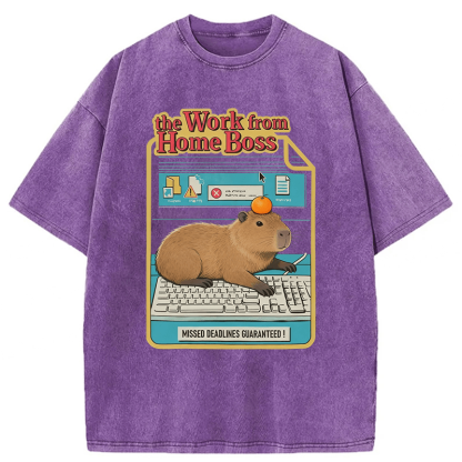 Tokyoviva Capybara Funny Washed T-shirt
