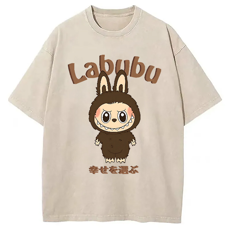 Labubu Cute Vintage Japanese Washed T-Shirt