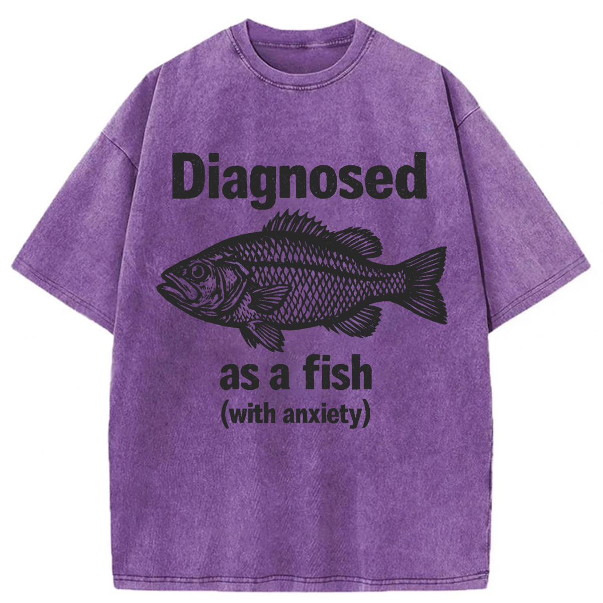 Tokyoviva Diagnosed As A Fish With Anxiety Washed T-shirt