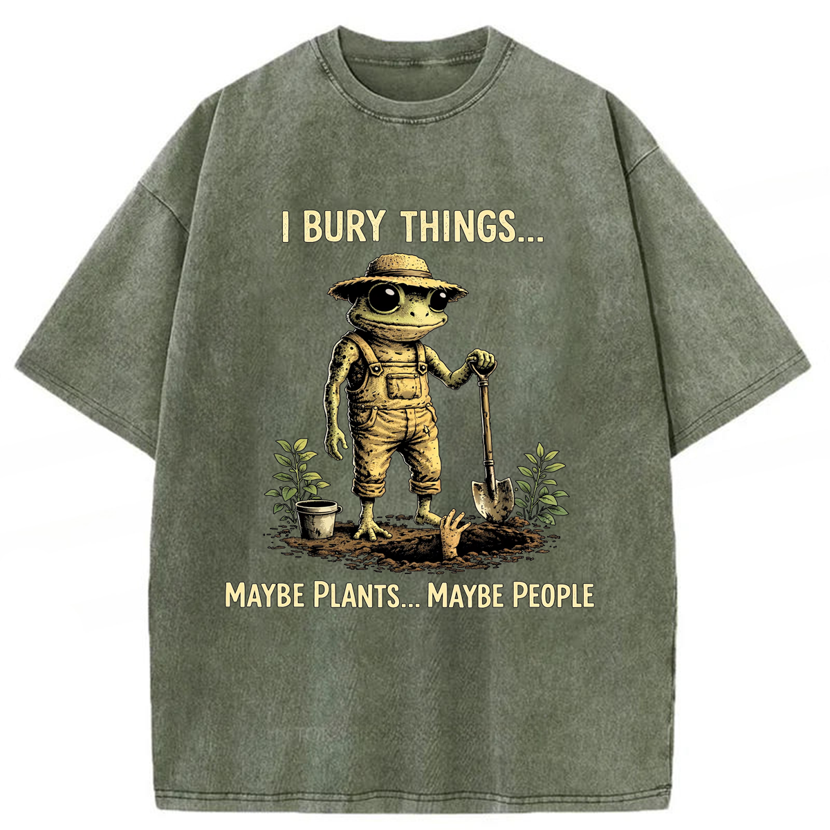 Tokyoviva I Bury Things Maybe Plants Maybe People Washed T-shirt