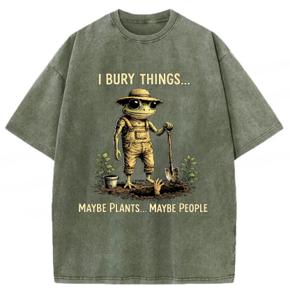 Tokyoviva I Bury Things Maybe Plants Maybe People Washed T-shirt
