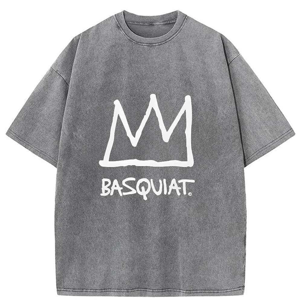 Jean Michel Basquiat Crown Washed T-Shirt