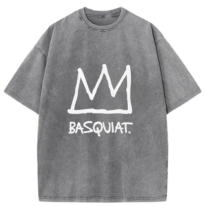 Jean Michel Basquiat Crown Washed T-Shirt
