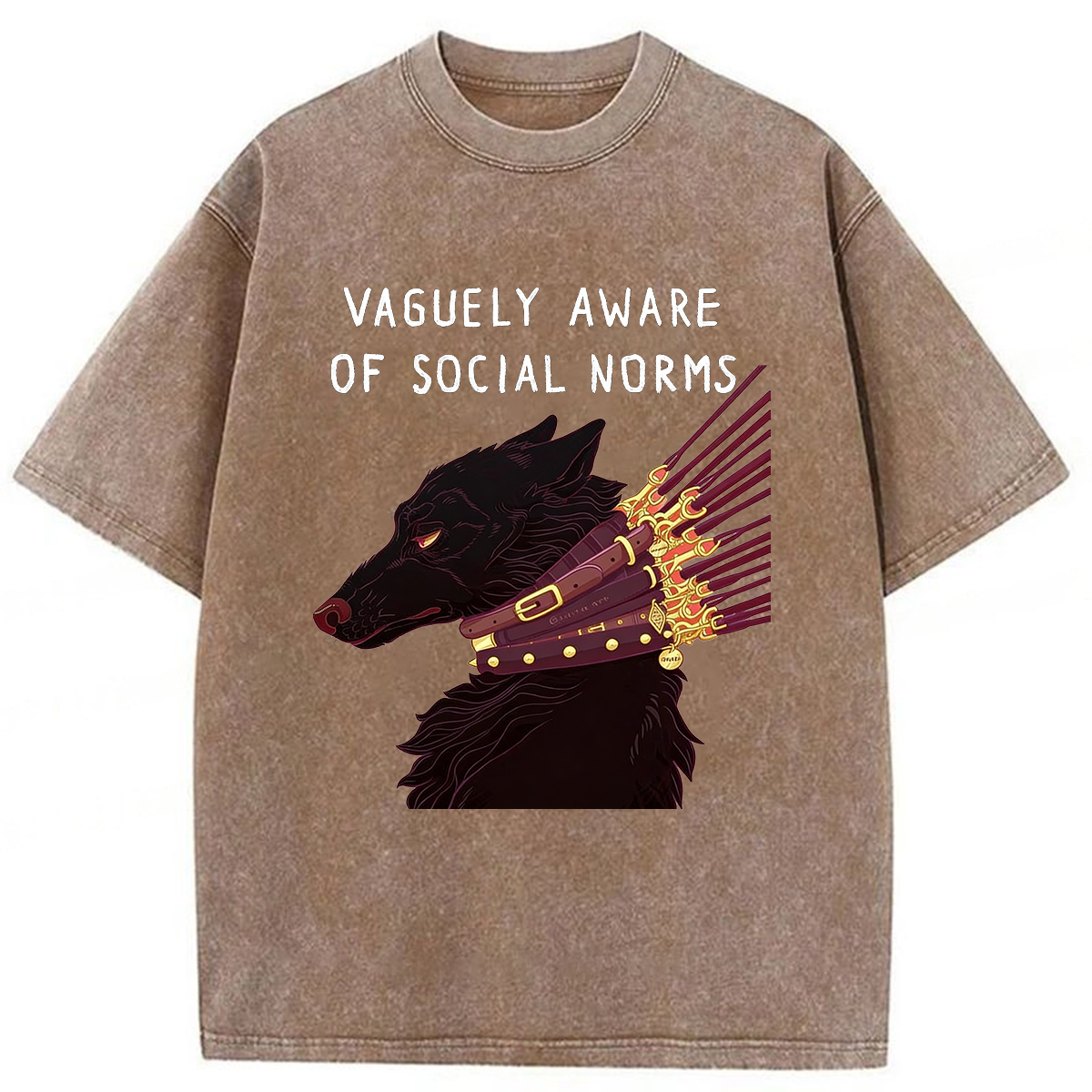 Tokyoviva Vaguely Aware Of Social Norms Washed T-shirt