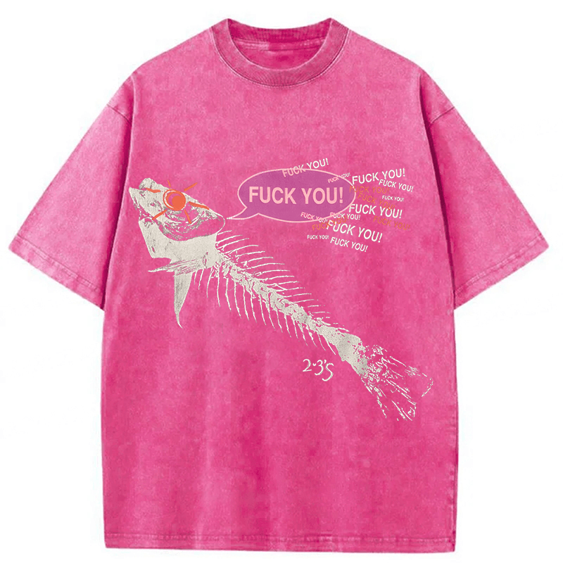 Tokyoviva Vintage 90’s Fish Skeleton Washed T-shirt