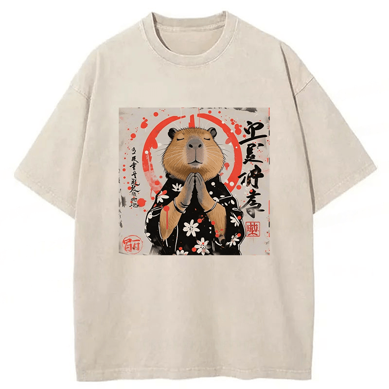 Tokyoviva Capybara Washed T-shirt