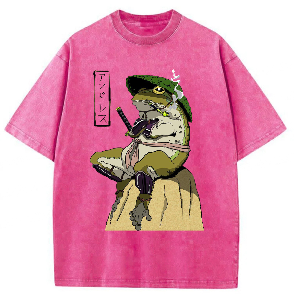 Tokyoviva Samurai Frog Washed T-shirt