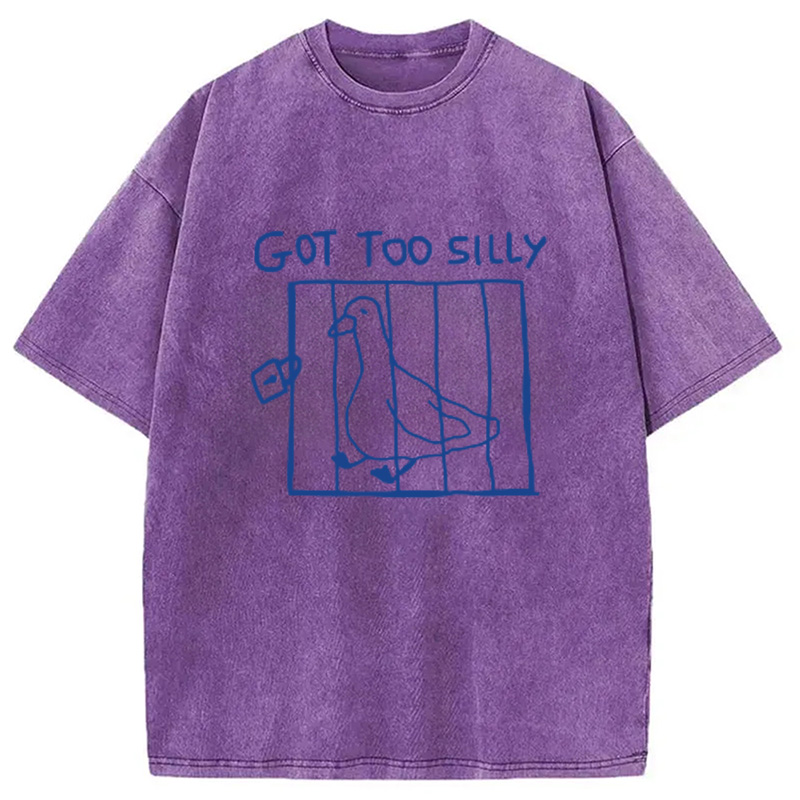 Got Too Silly Meme Washed T-Shirt
