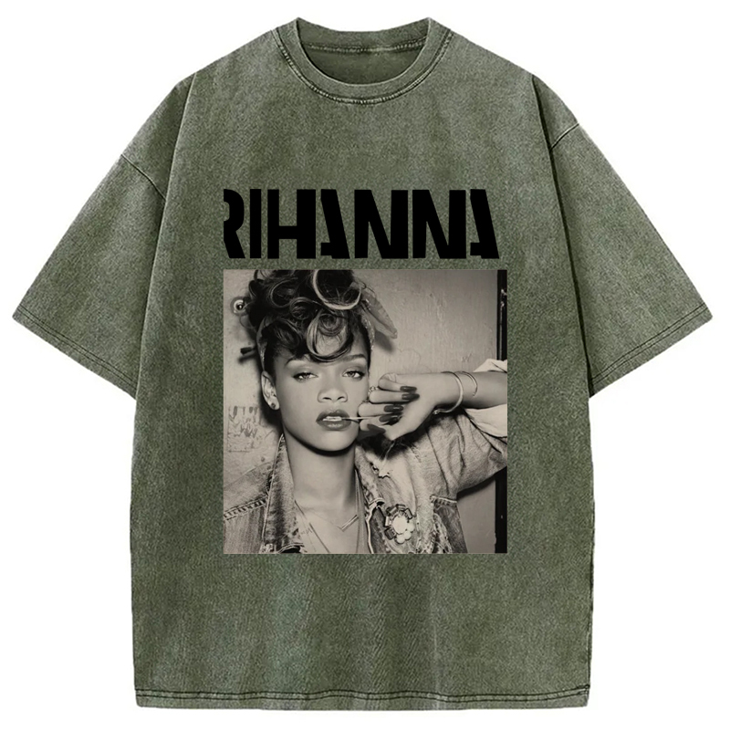 Rihanna Badgal 90's Hip Hop Rap Washed T-Shirt