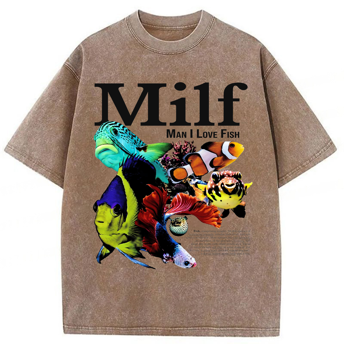 Tokyoviva Man I Love Fish Washed T-shirt