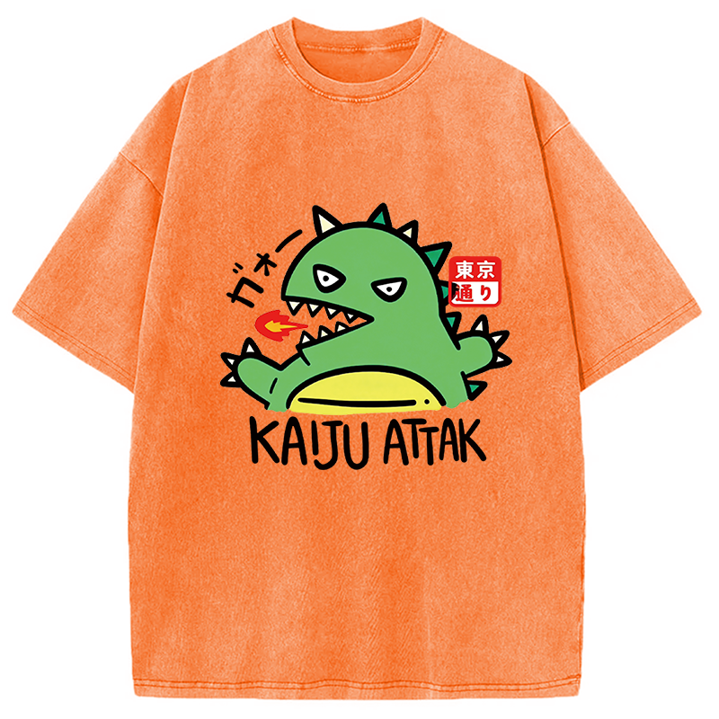 Kaiju Attack Washed T-Shirt