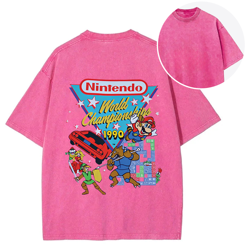 Nintendo 1990 World Championships Back Washed T-Shirt