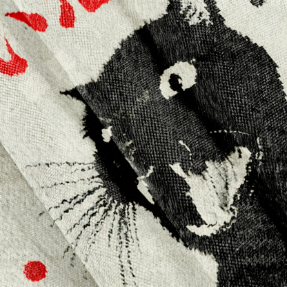 Fierce Black Cat Ugly Sweatshirt