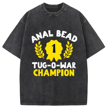 Bead Tug O War Champion Funny Washed T-Shirt