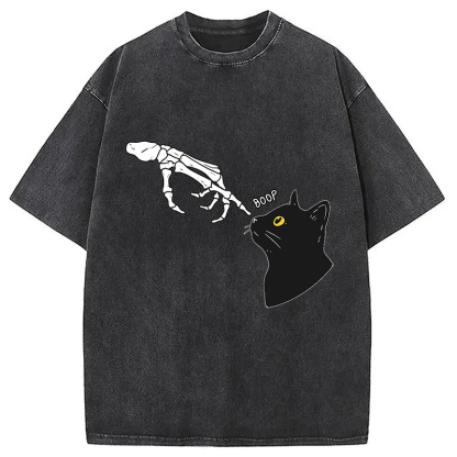 Cat Spooky Boop Washed T-Shirt